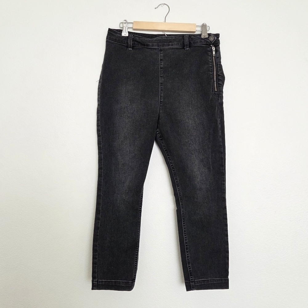 Free People Pant Customized Skull Embroidered Pocket Size 31